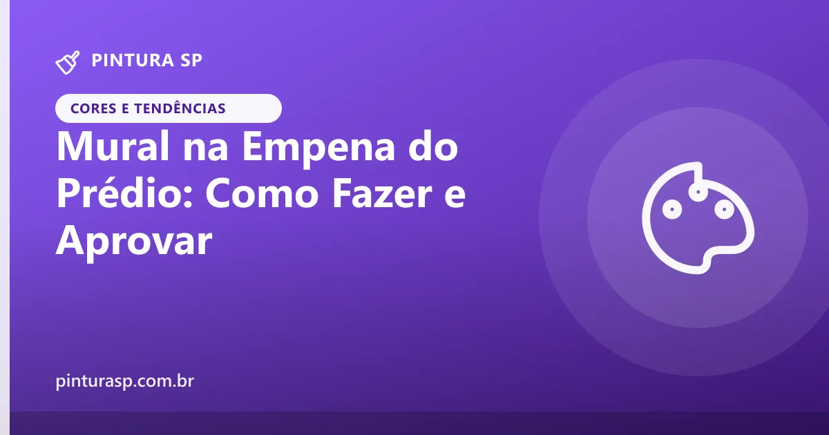 Mural artístico na empena do prédio: aprovação, contrato com o artista, preparo da parede e manutenção