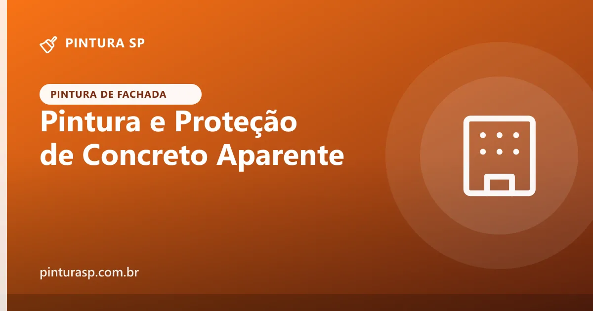 Pintura e Proteção de Concreto Aparente na Fachada