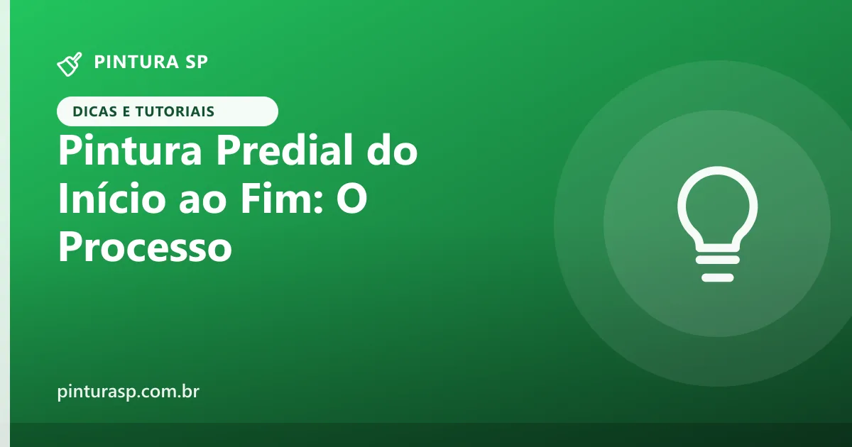 Pintura Predial do Início ao Fim: Resumo do Processo Completo