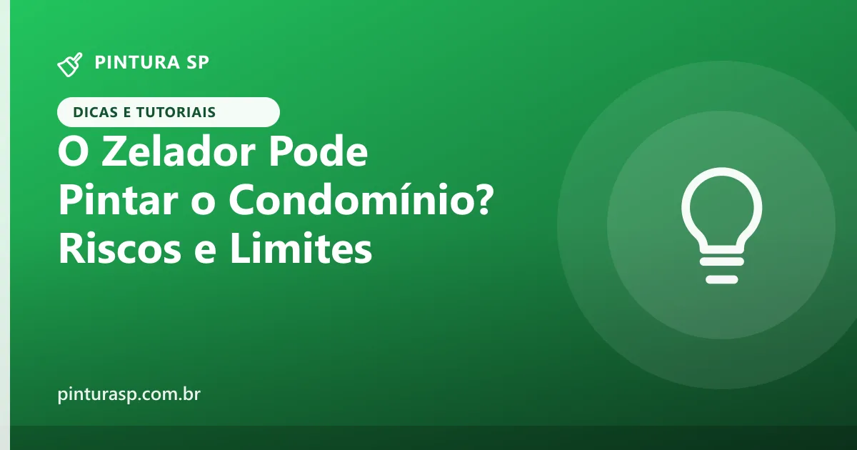 O zelador pode pintar o condomínio? Riscos, limites e quando contratar uma empresa