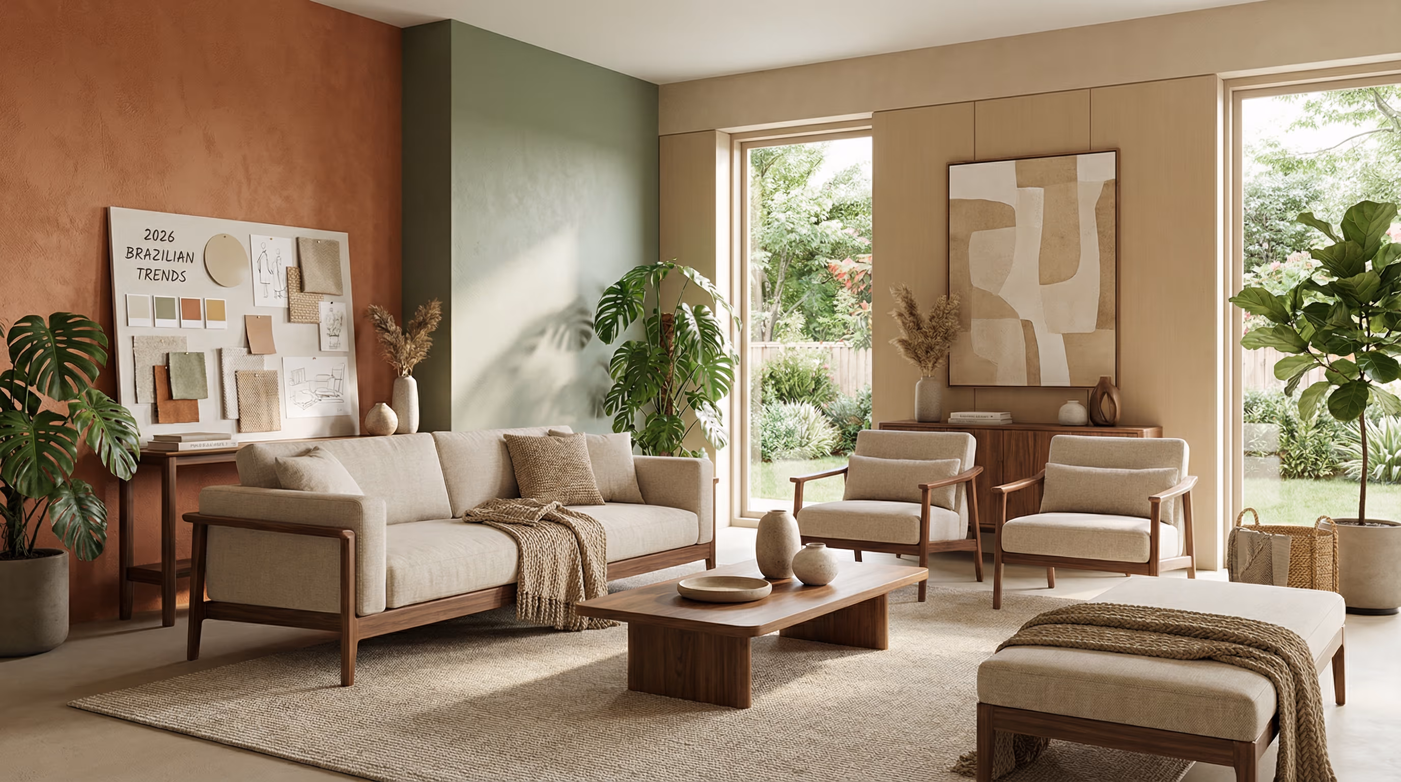 Tendências de Cores para 2026: A Natureza e o Otimismo em Suas Paredes