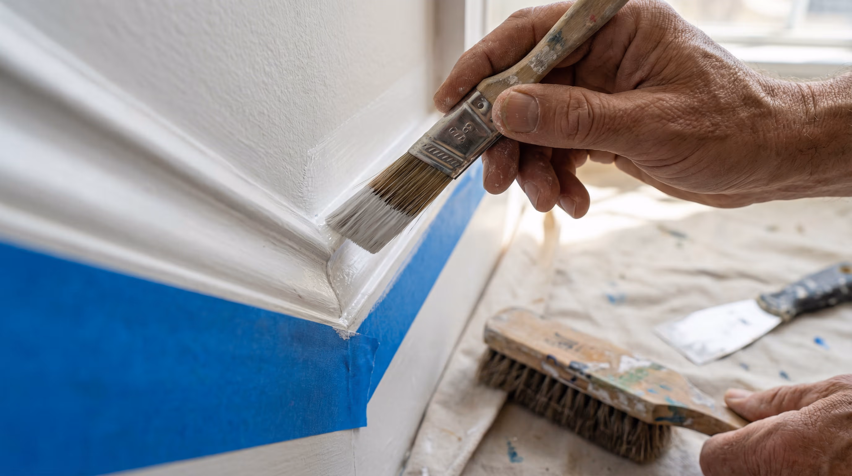 Acabamento de pintura residencial