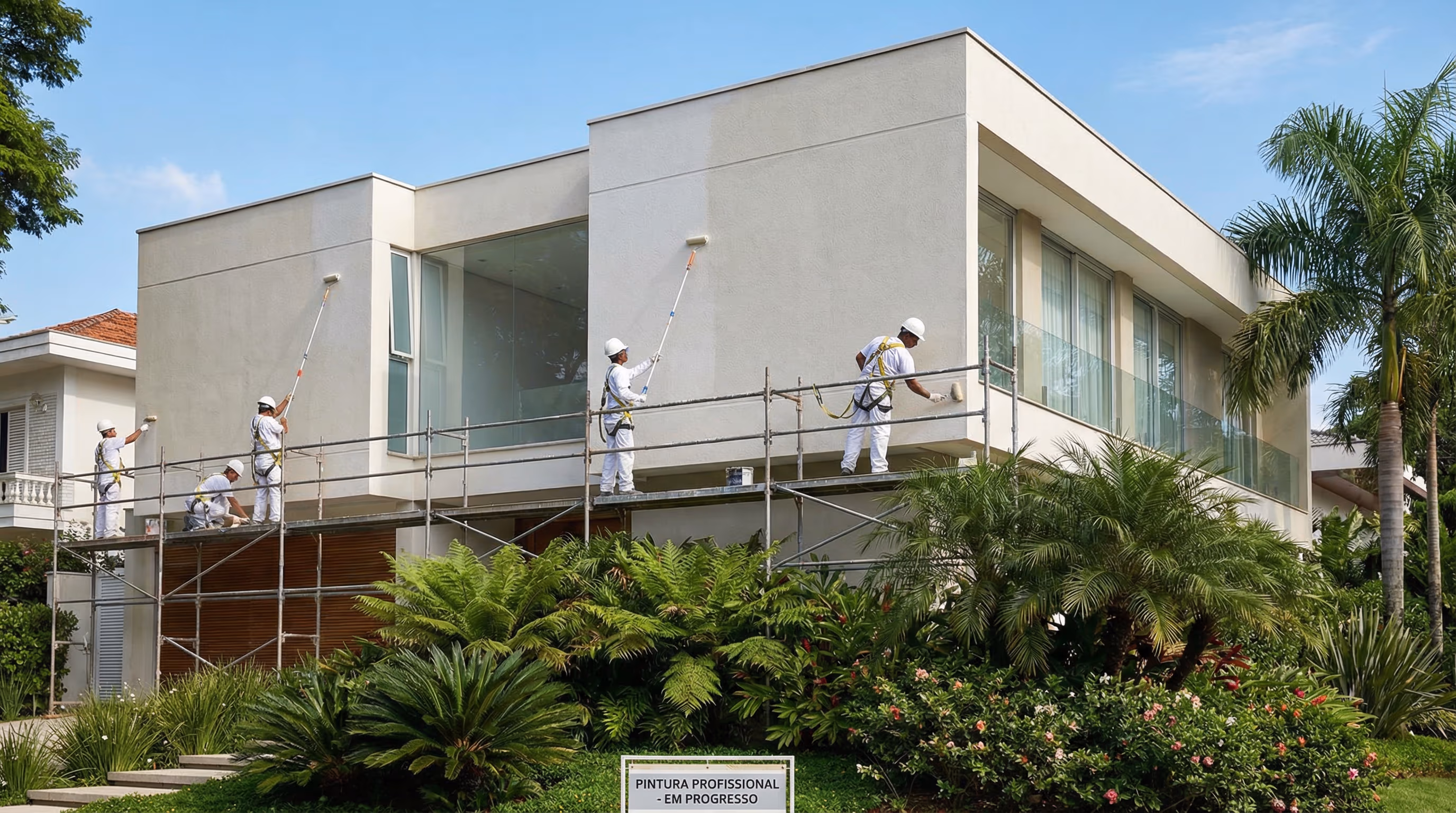 Pintura de fachada residencial