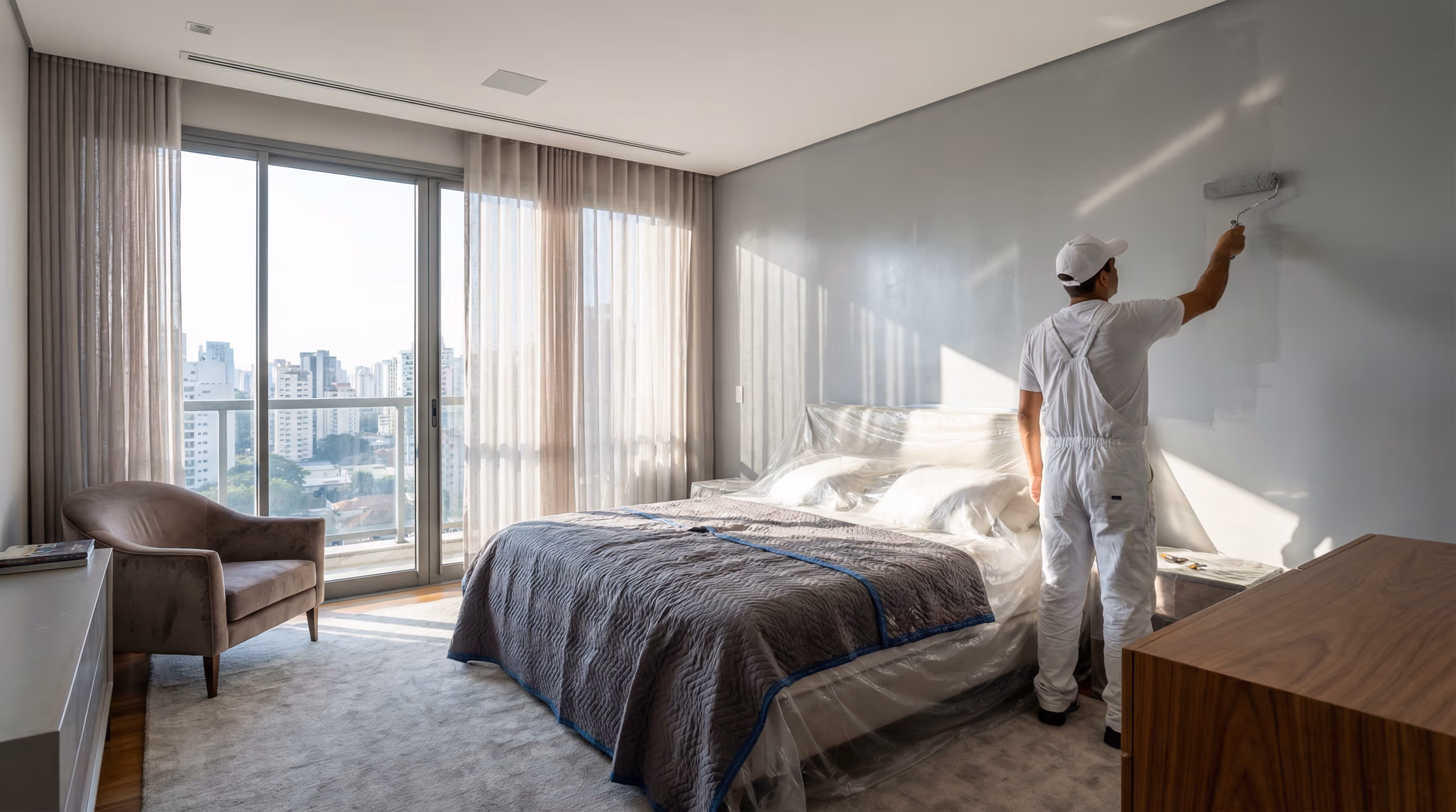Pintura de quarto residencial